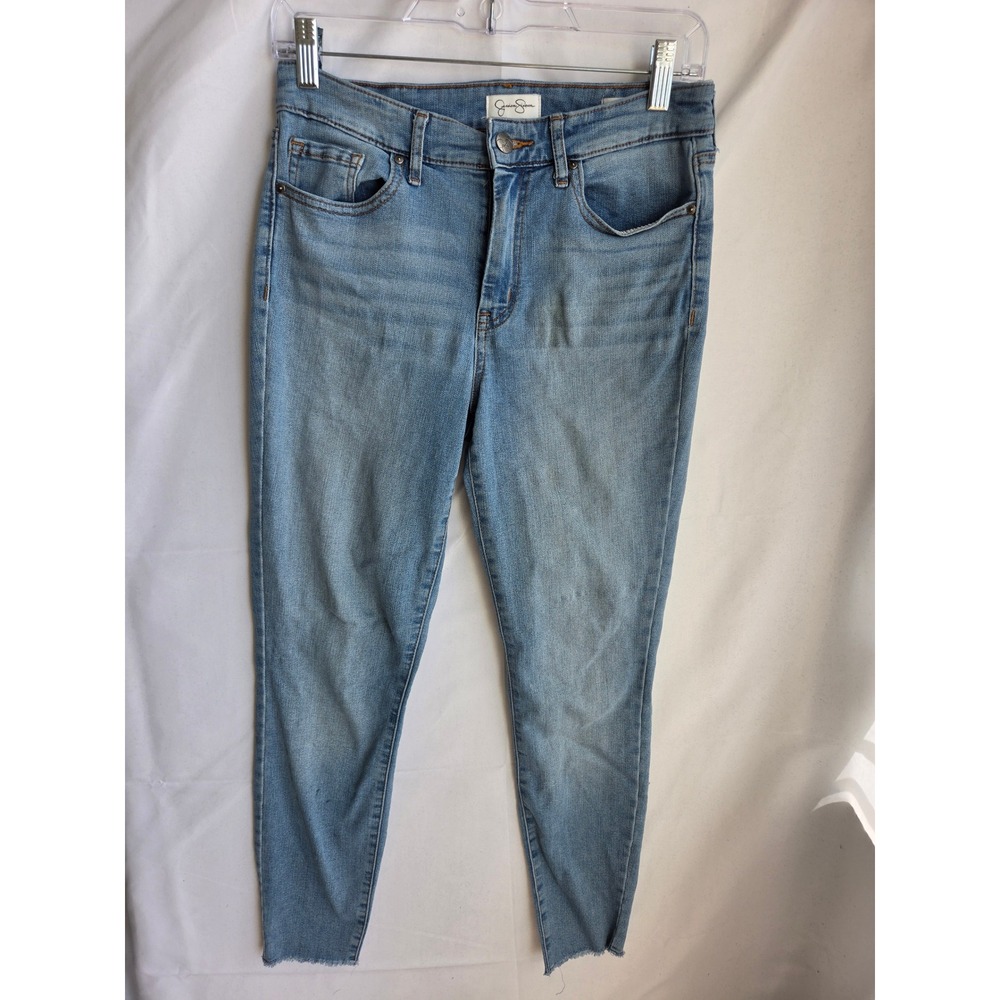Jessica Simpson High Rise Skinny Ankle Jeans Womens Blue Light Wash